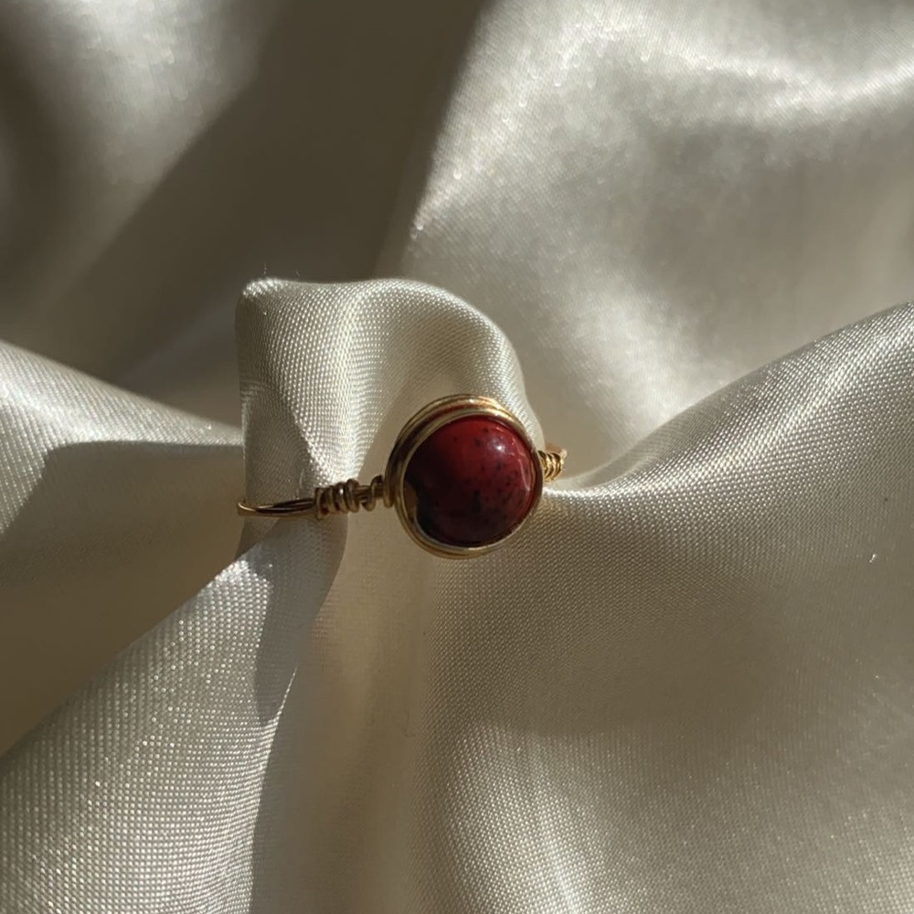 Red Earth Toned Handmade Ring